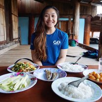 My first dinner at my homestay