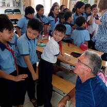 Teaching in classroom in Vietnam 