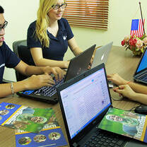 Interns at work in Vietnam