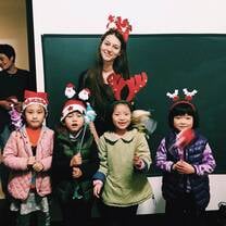 teacher with children dressed in costumes