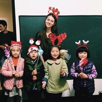 teacher with children dressed in costumes