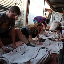 labeling coffee bean bags