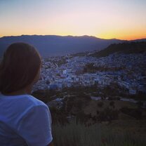 Watching the sunset over Chefchaouen