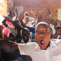 The enthusiastic kids at school