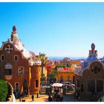 Gaudí's iconic architecture, as seen from the Park Güell