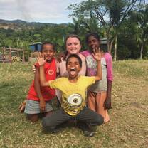 With the kids at koropita
