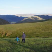 Visiting a Kazakh family