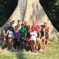 Veterinary study abroad students visiting Maya archeological sites.