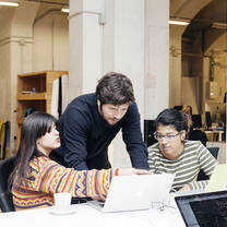 Ironhack students working together