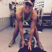 BWRC intern restraining 7ft American Croc
