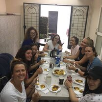 fam dinner costa rica volunteer