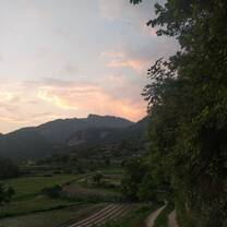 Sunset on the hillside (Host fam house)