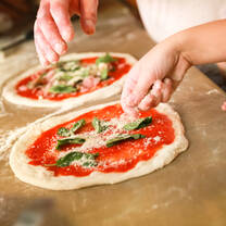 Making pizza in Italy