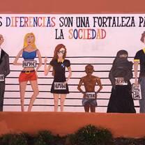 Mural at one of our school visits