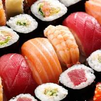Platter of sushi