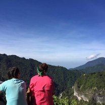 Program leader, Christine, and myself taking a break during our highland trek