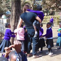 Playing around with the kids at POSA 