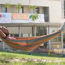 Relaxing on campus