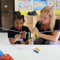 Teaching at Mama Elba School