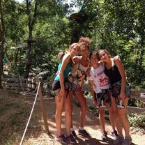 Rope course with my host sister and friends