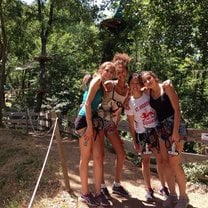 Rope course with my host sister and friends