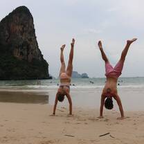 Handstanding on a Thai Beach