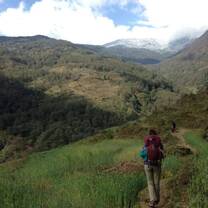 One of our Trek to Teach-ers hiking to Annapurna Base Camp during her time off from teaching