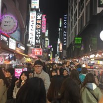 Myeongdong street in Seoul, South Korea
