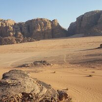 The sand and dunes of Wadi Rum