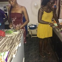 On this night, I was showing them how to prepare stir fry. They were helping me cut up the vegetables. That was one of my favorite nights because we were all at the table for dinner and they really liked the stir fry. 