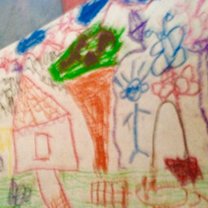 The children draw us wonderful pictures 