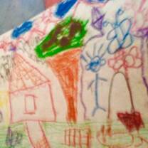 The children draw us wonderful pictures 
