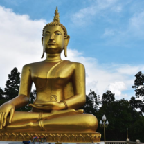 One of the many beautiful Buddha statues we admired 
