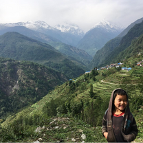 A student in Tolka and the mountains 