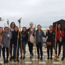 Walking miles in the rain during Santa Faz 