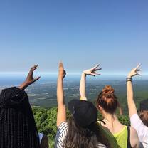 This photo was taken after hiking up Mount Hallasan in Jeju.