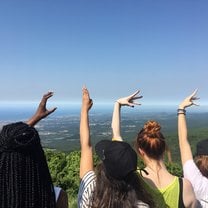This photo was taken after hiking up Mount Hallasan in Jeju.