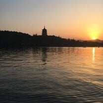 Sunset during spring break in Hangzhou