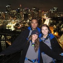 Night time view of the city