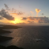 An image of the sunrise from a high point in the BVI