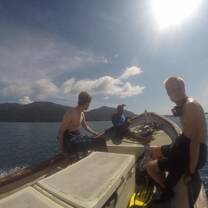Heading out to dive.