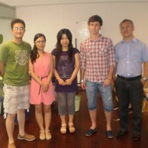 With my colleagues at my internship