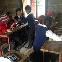 Class 5 playing a vocab game