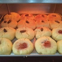 The biscuits we cooked with them!