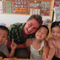 Intern with his class