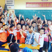 TEFL Teacher with her class TEFL Teacher with her class