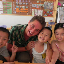 TEFL teacher with his class TEFL teacher with his class