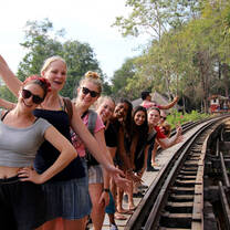 Interns on day out at Kanchanaburi 