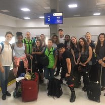 Arrival in the airport with the fellows