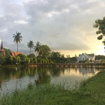 Beautiful river view at Sunset in Sukhotai